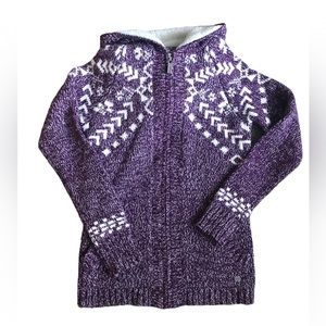 Kismet marked western pattered wool blend hoodie size small.